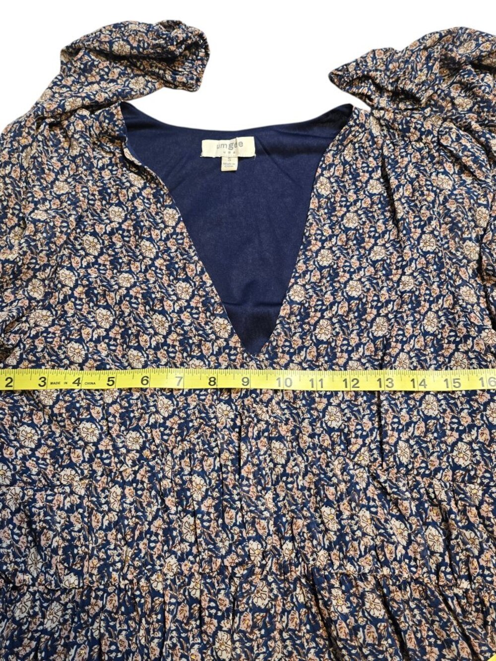 Umgee Women’s The Mindy Maxi Navy Floral Dress S - Picture 5 of 12